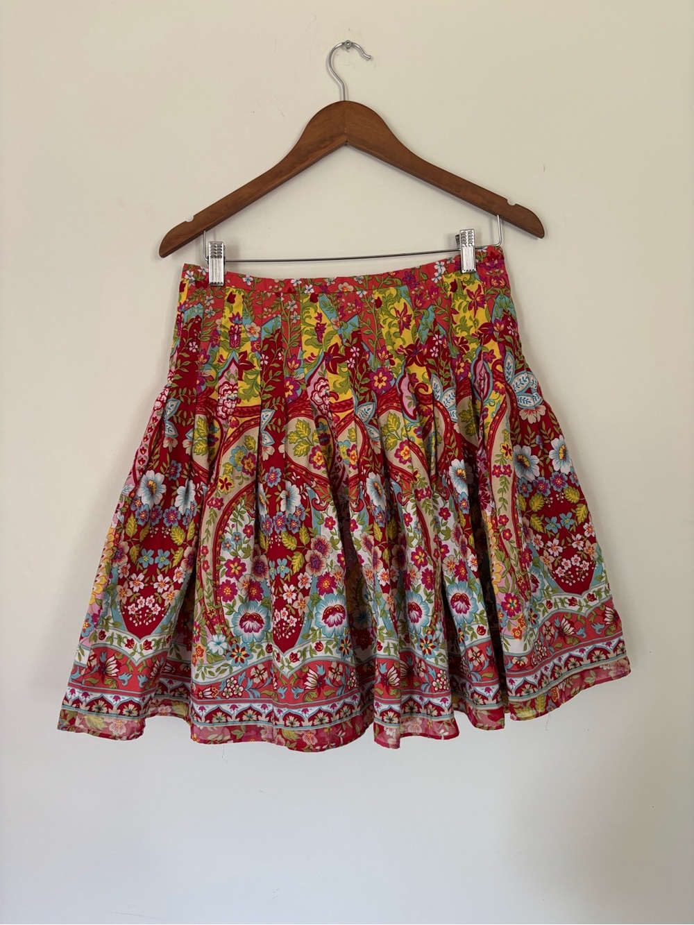 Jones New York Jeans Floral Print Cotton A-Line Skirt Size 6 Boho Y2K